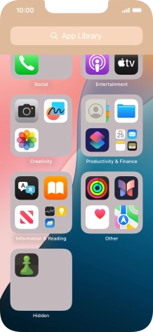 Press and hold the required app.