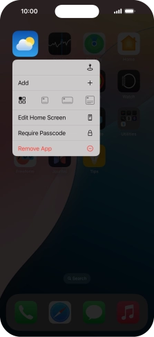 Press Remove App.
