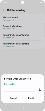 Key in +447836121121 and press Enable.