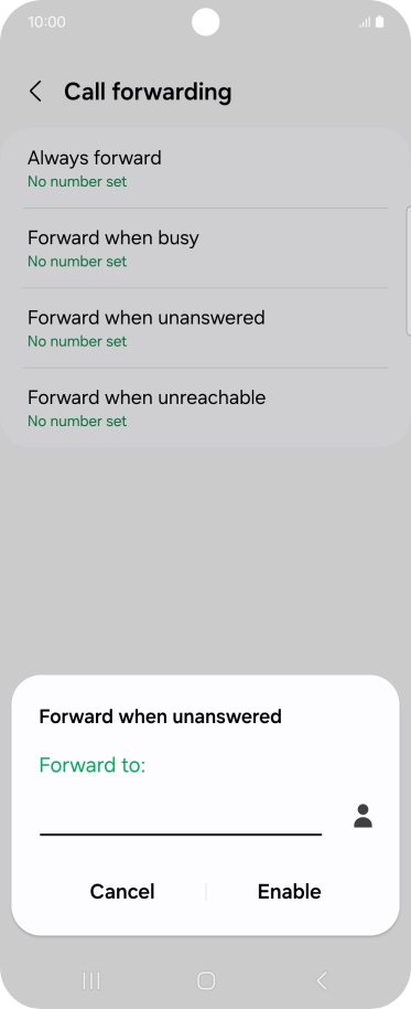 Key in +447836121121 and press Enable.