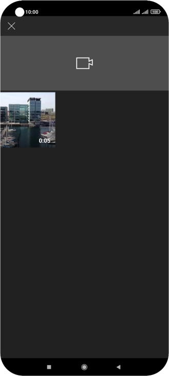 Press the required video clip. Press the required video clip.