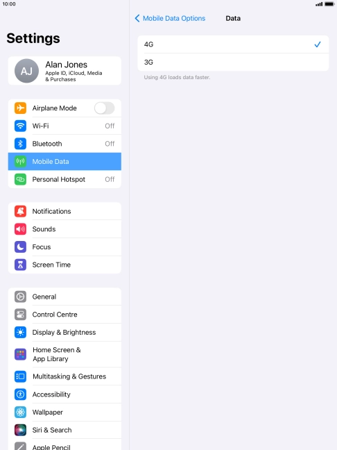 Press the required network mode. Press the required network mode.