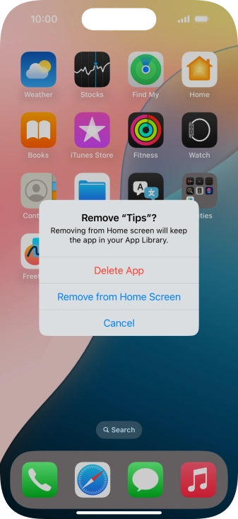 Press Delete App.