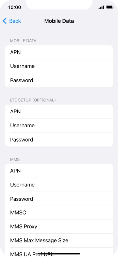 Press APN and key in wap.vodafone.co.uk.