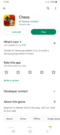 Press Uninstall.