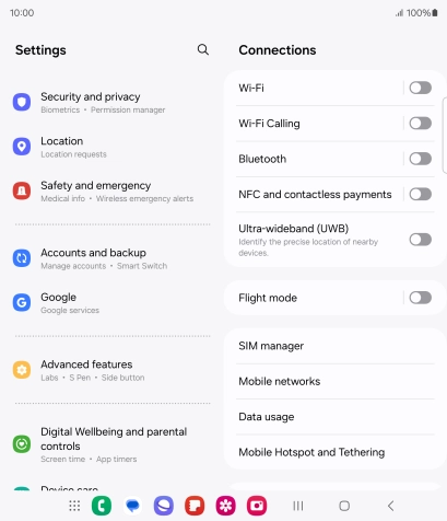 Press Advanced features.