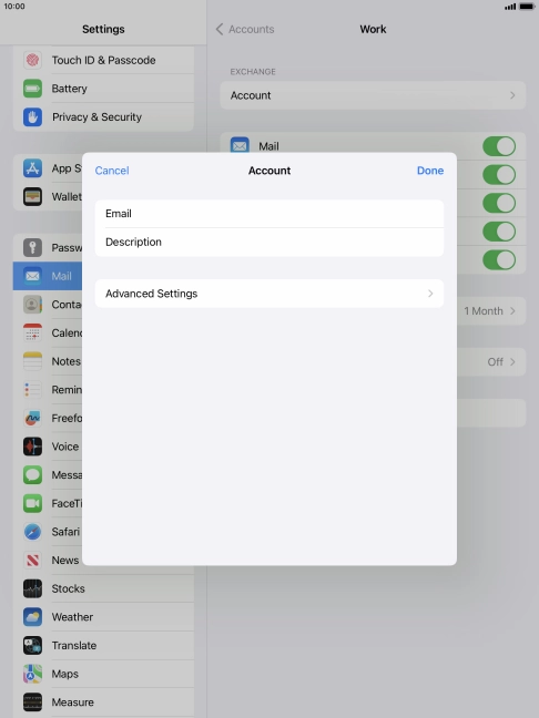 Press Advanced Settings.