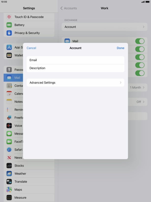 Press Advanced Settings.