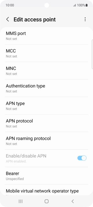 Press MMS port.