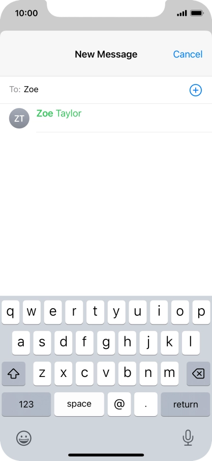 Press the required contact. Press the required contact.