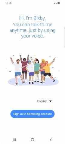 Press Sign in to Samsung account. Press Sign in to Samsung account.