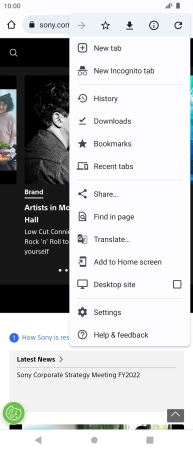 Press Settings.