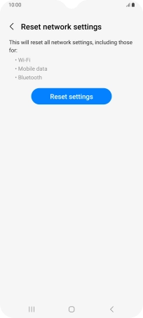 Press Reset settings. Press Reset settings.