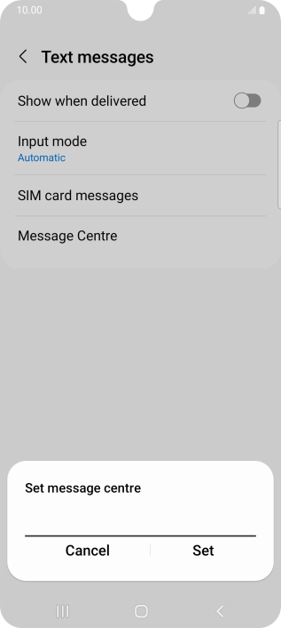 Key in +447785016005 and press Set. Key in +447785016005 and press Set.