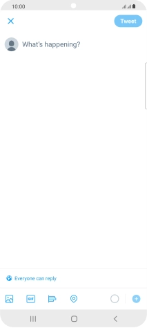 Press the text input field. Press the text input field.