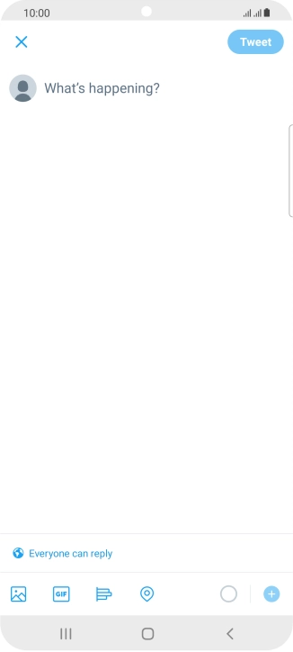 Press the text input field. Press the text input field.