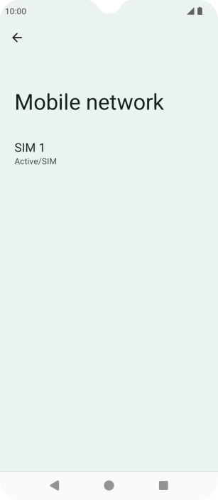 Press the name of the SIM. Press the name of the SIM.