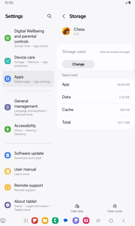 Press Clear cache.