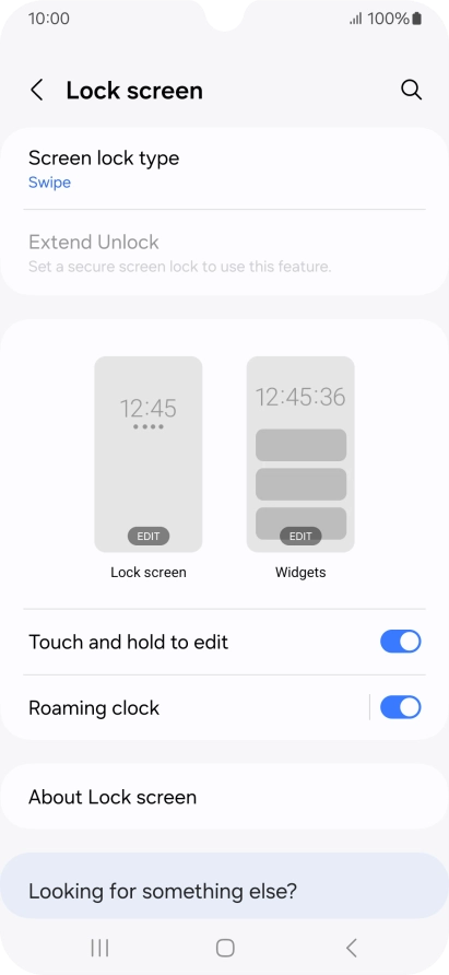 Press Screen lock type. Press Screen lock type.