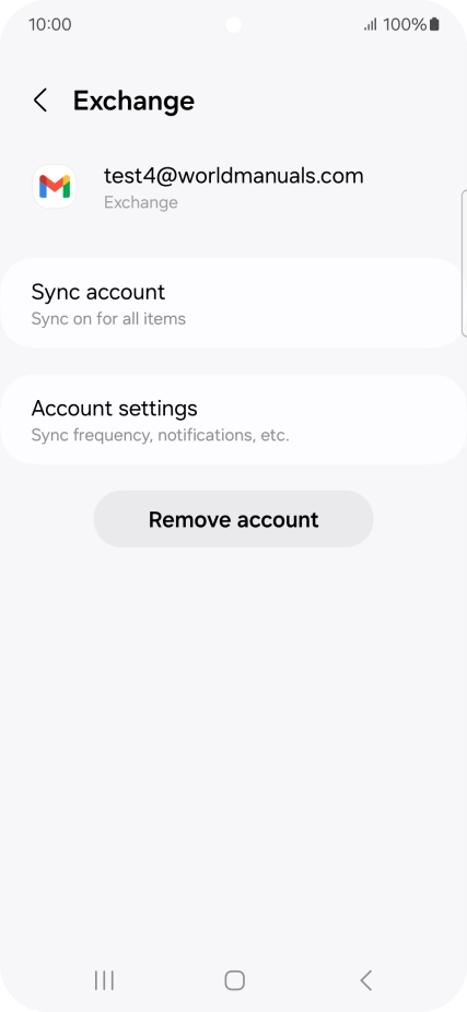 Press Remove account.