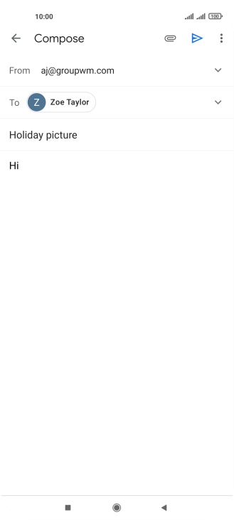 Write the required text and press the send icon.