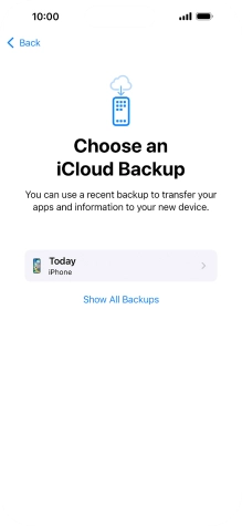 Press the required backup and your phone restores the content of the selected backup. Subsequently, follow the instructions on the screen to set up your phone and prepare it for use.