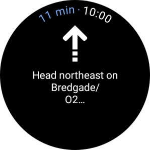 Follow the instructions on the screen to navigate to the selected destination.