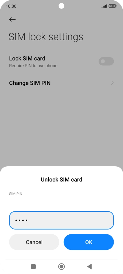 Key in your PIN and press OK.