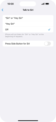 Press the indicator next to 