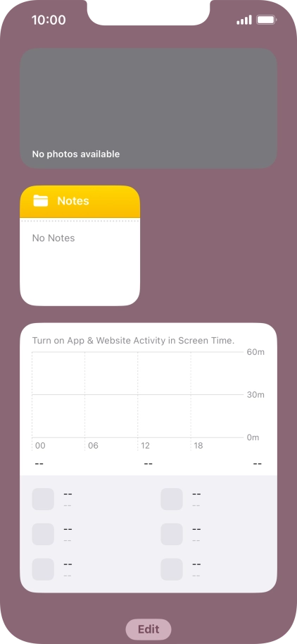 Press and hold the required Widget Stack.