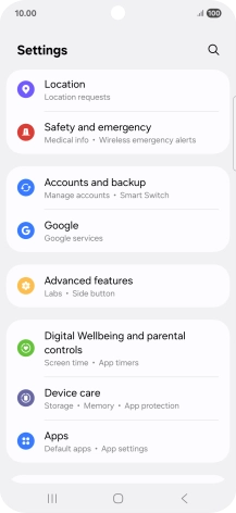 Press Advanced features. Press Advanced features.