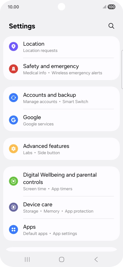 Press Advanced features. Press Advanced features.