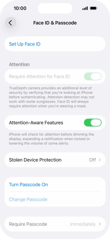 Press Set Up Face ID.
