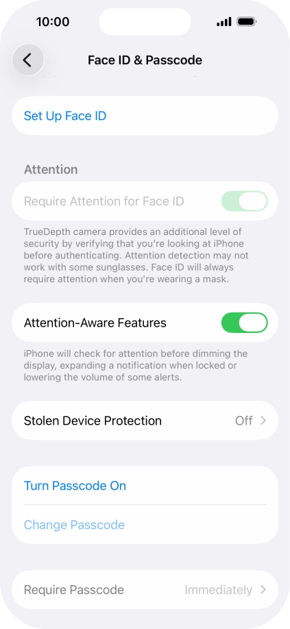 Press Set Up Face ID.