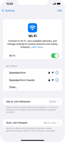 Press the required Wi-Fi network and key in the password for the Wi-Fi network. Press the required Wi-Fi network and key in the password for the Wi-Fi network.