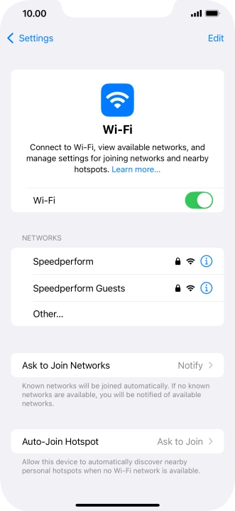 Press the required Wi-Fi network and key in the password for the Wi-Fi network. Press the required Wi-Fi network and key in the password for the Wi-Fi network.