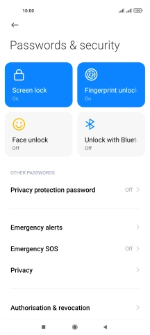 Press Screen lock.