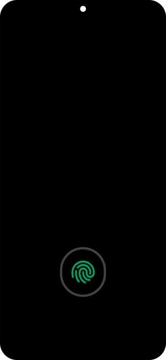 Place your finger on the fingerprint sensor to unlock your phone.