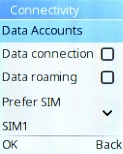 Select Data connection to turn mobile data on or off. Select Data connection to turn mobile data on or off.