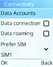 Select Data connection to turn mobile data on or off. Select Data connection to turn mobile data on or off.