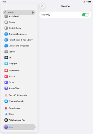 Press the indicator next to 