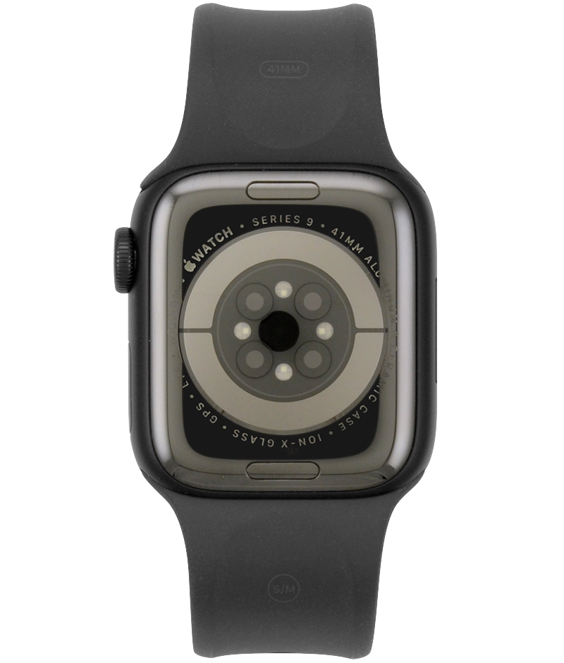 Place the back of your Apple Watch on the magnetic charger allowing it to click into place.