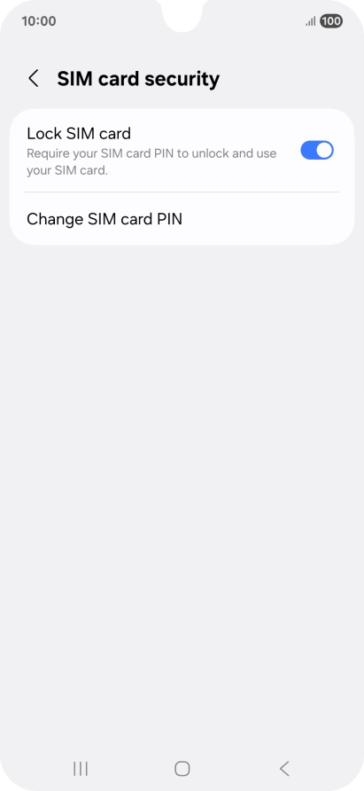 Press Change SIM card PIN.
