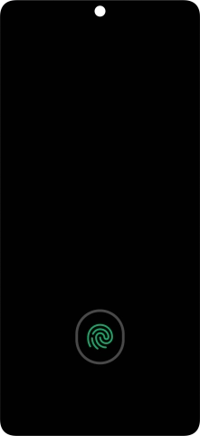Place your finger on the fingerprint sensor to unlock your phone.
