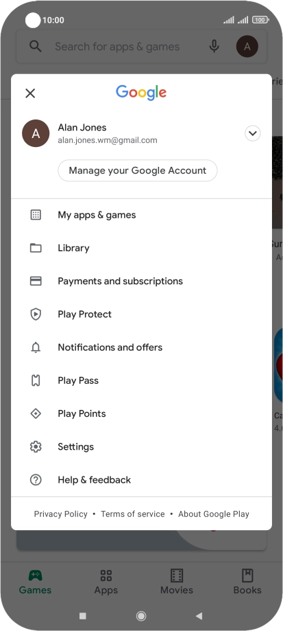 Press My apps & games.