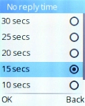 If you divert missed calls, you need to select a delay for the divert. Select the required delay.