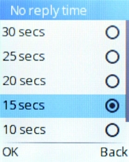 If you divert missed calls, you need to select a delay for the divert. Select the required delay.