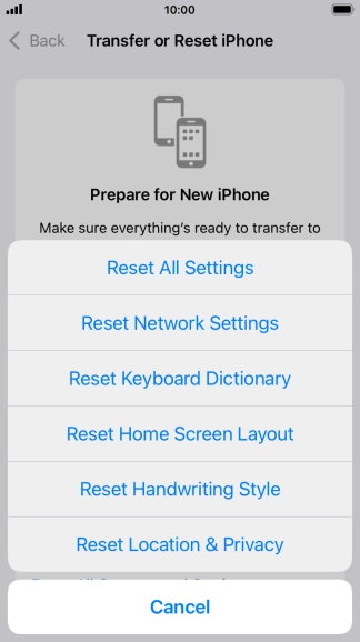 Press Reset Network Settings. Press Reset Network Settings.