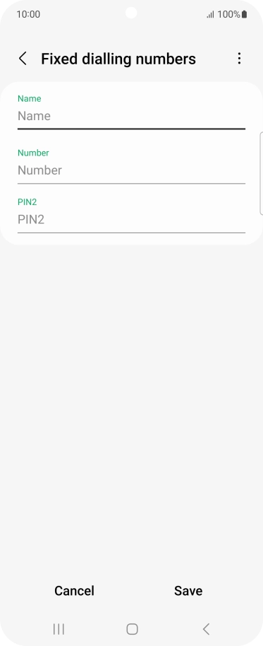Press Name and key in the required name. Press Name and key in the required name.