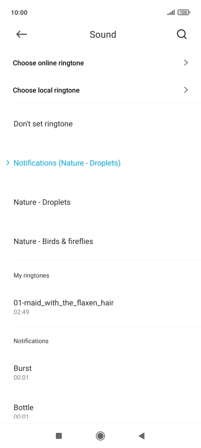 Press the required message tones to hear them.